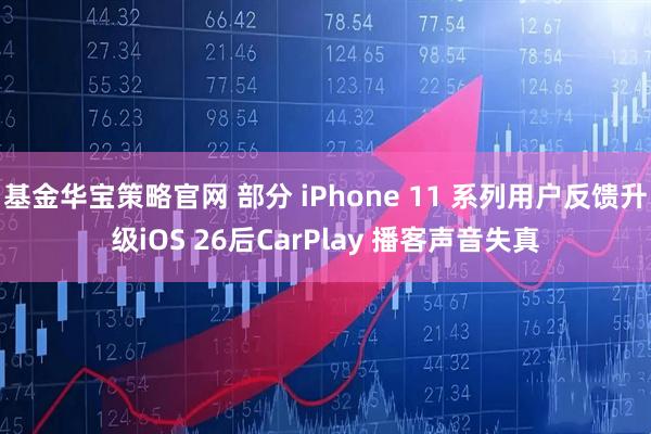基金华宝策略官网 部分 iPhone 11 系列用户反馈升级iOS 26后CarPlay 播客声音失真